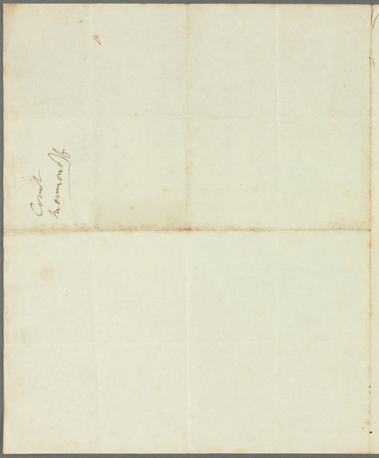Matvey Alexandrovich Dmitrīev-Mamonov to "cher Monsieur," autograph letter signed