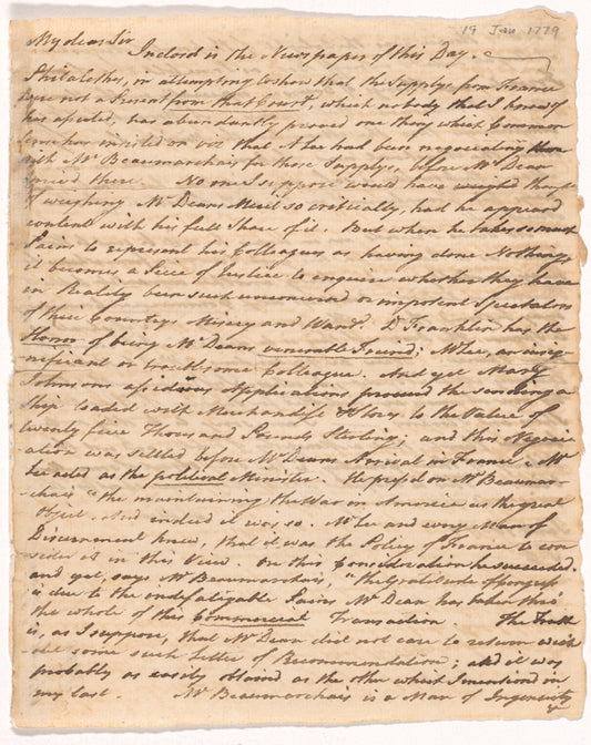 Letter to Samuel Cooper