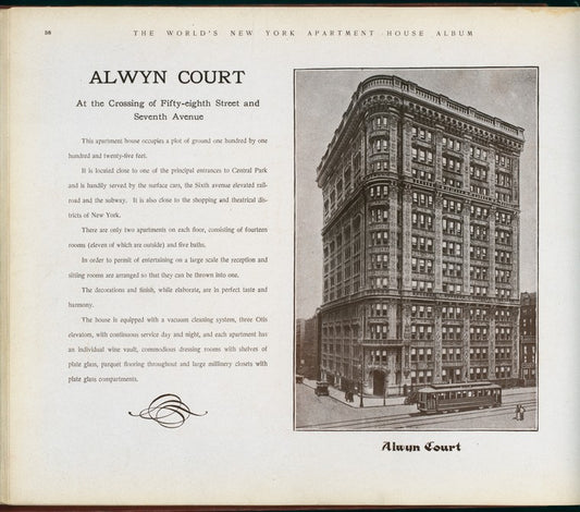 Alwyn Court. At the Crossing of Fifty-eighth Street and Seventh Avenue.