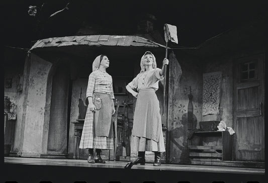 Barbara Coggin and Susan Lehman in the stage production Fiddler on the Roof