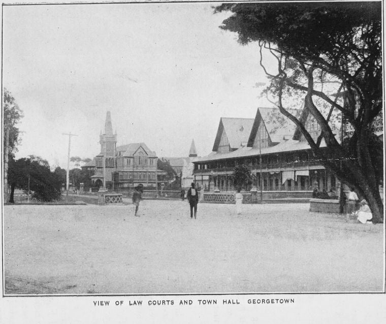 View of Law Courts and Town Hall Georgetown.