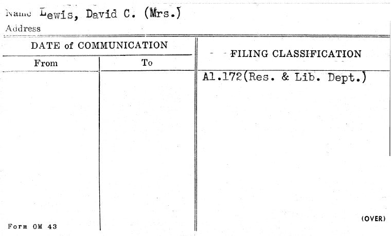 Lewis, David C. (Mrs.)