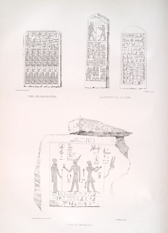 Hiéroglyphes de Tel el Masrouta, Sarbout el Cadem et Ouadi Magara