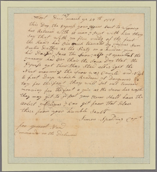 Letter to [Edward] Hand