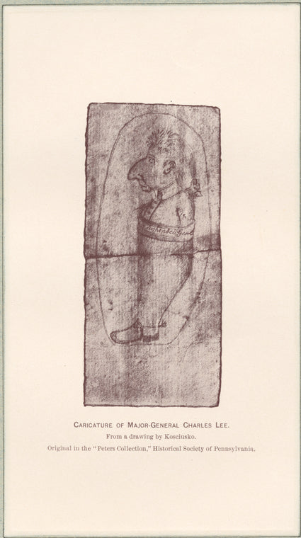 Caricature of Major-General Charles Lee from a drawing by Kosciusko [i.e. Kosciuszko].