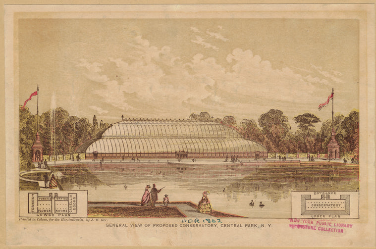 General view of proposed conservatory, Central Park, N.Y