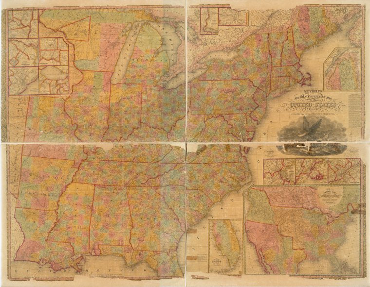 Mitchell's reference & distance map of the United States