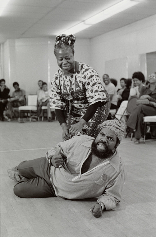 Butterfly McQueen and Ted Ross during rehearsals for the stage production The Wiz