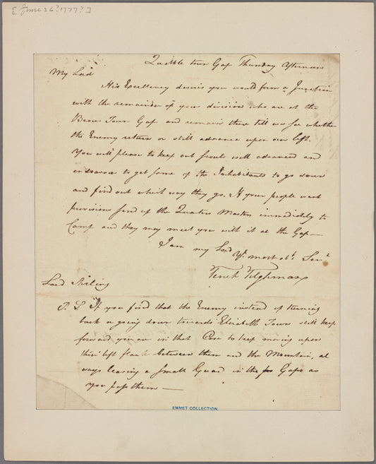 Letter to Lord Stirling
