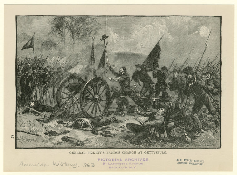 General Pickett's famous charge at Gettysburg
