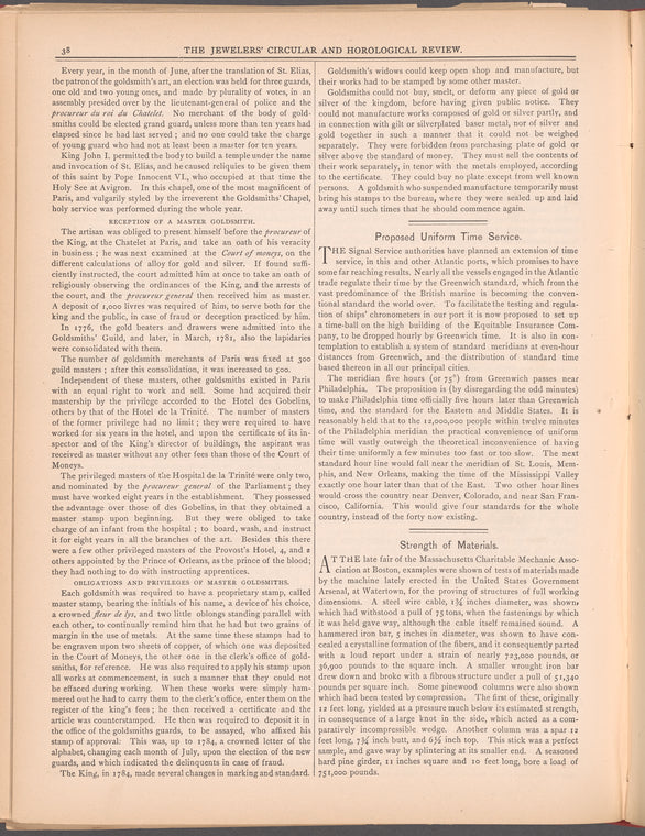 The jewelers' circular and horological review