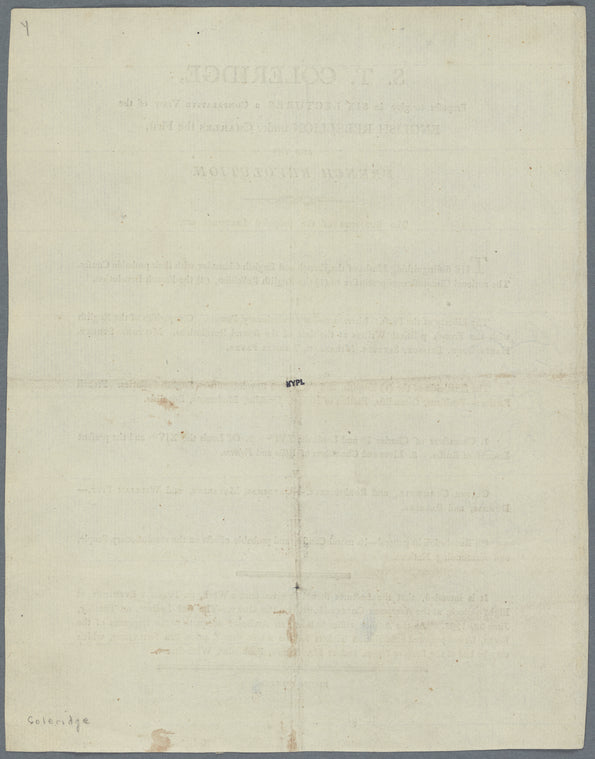 Prospectus of six lectures on a comparative view of the English rebellion