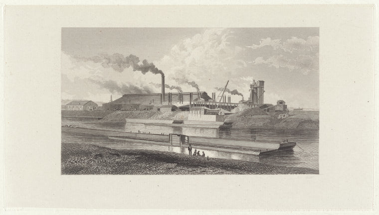 Factory by a river