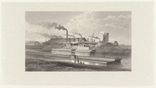 Factory by a river