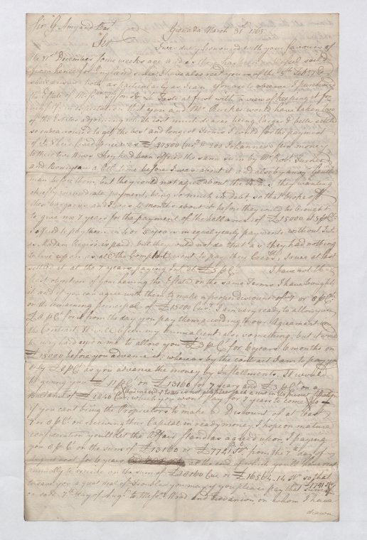 John Harvey to Sir George Amyand Baronet