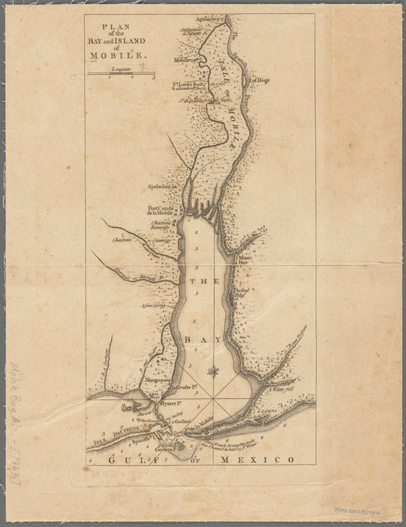 Plan of the bay and island of Mobile