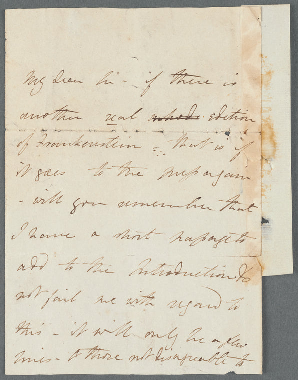 Autograph letter signed to Charles Ollier, Feb.- ?10 March 1831