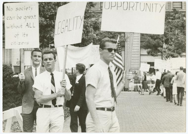 Picket line outside of Independence Hall