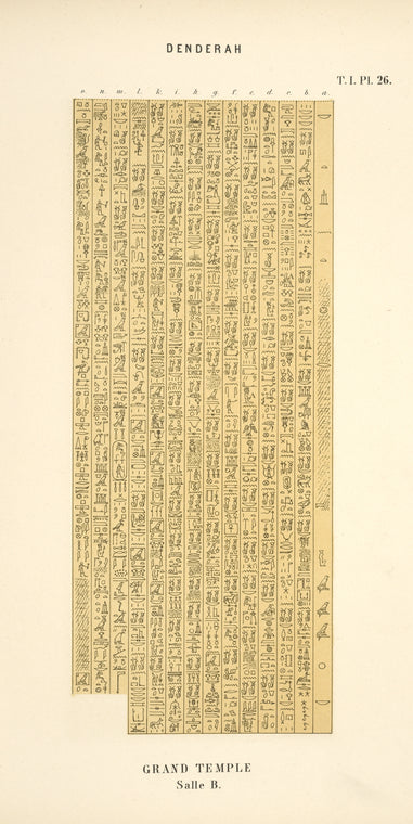 Denderah. Grand temple. Salle B.