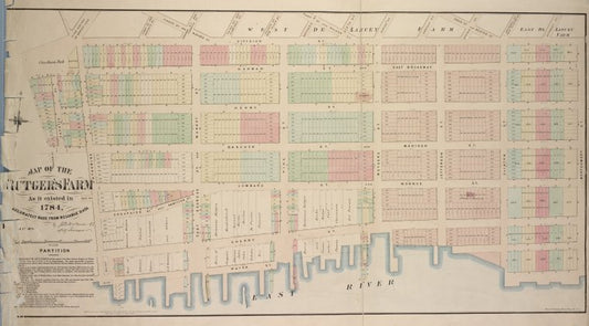 Map of the Rutger's Farm as it existed in 1784