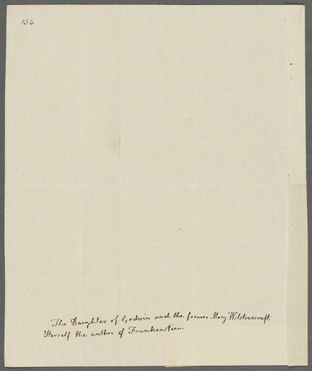 Letter from Mary Wollstonecraft Shelley (1797–1851) to Sir Richard Phillips (1767–1840)