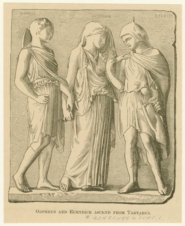 Orpheus and Eurydice ascend from Tartarus
