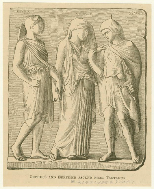 Orpheus and Eurydice ascend from Tartarus