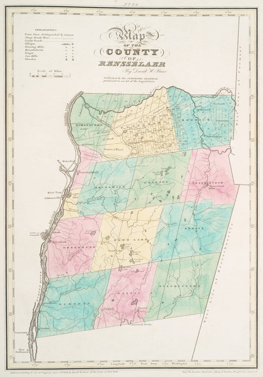 Map of the County of Rensselaer