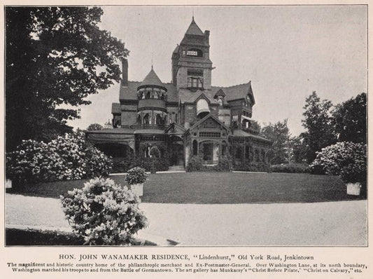 Hon. John Wanamaker Residence, "Lindenhurst," Old York Road, Jenkintown