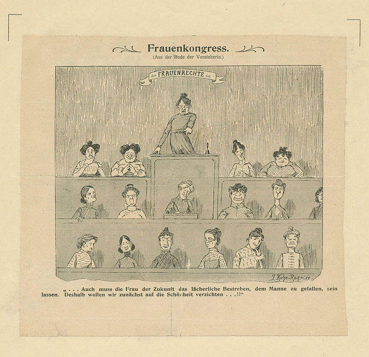Frauenkongress [suffrage cartoon]