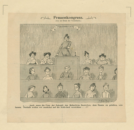 Frauenkongress [suffrage cartoon]