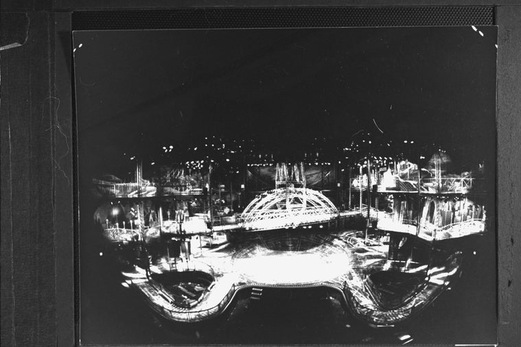 Set design by John Napier for the Broadway production of the musical "Starlight Express". (New York)