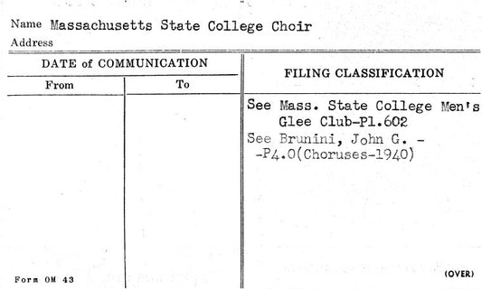 Massachusetts State College Choir