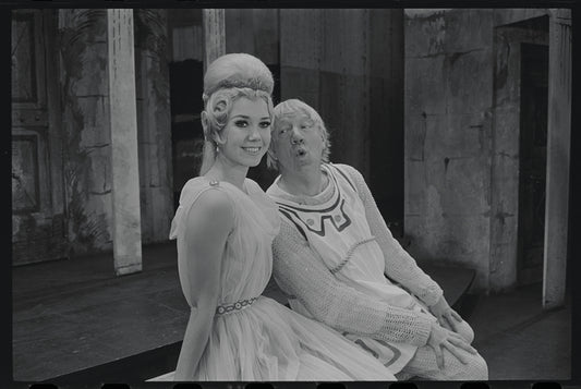 Donna McKechnie and Paul Hartman in the 1964 national touring stage production A Funny Thing Happened on the Way to the Forum