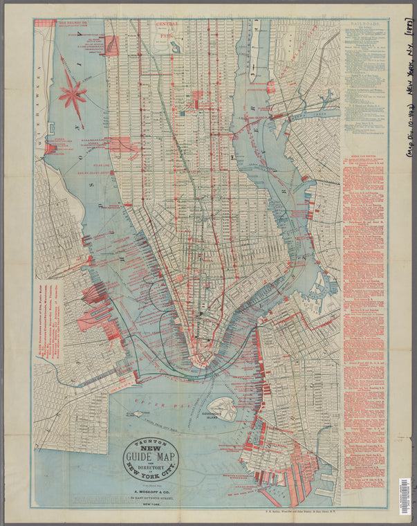 Taunton new guide map and directory of New York City