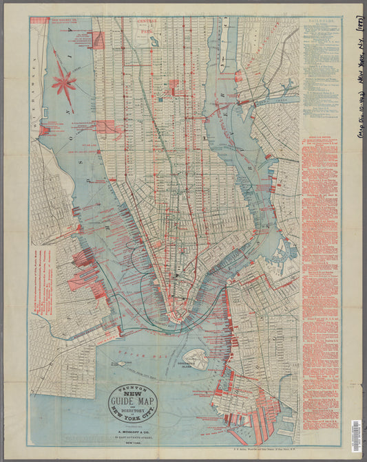 Taunton new guide map and directory of New York City