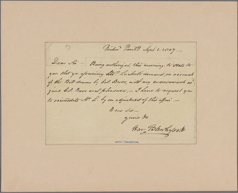 Letter to [Joseph Alston.]