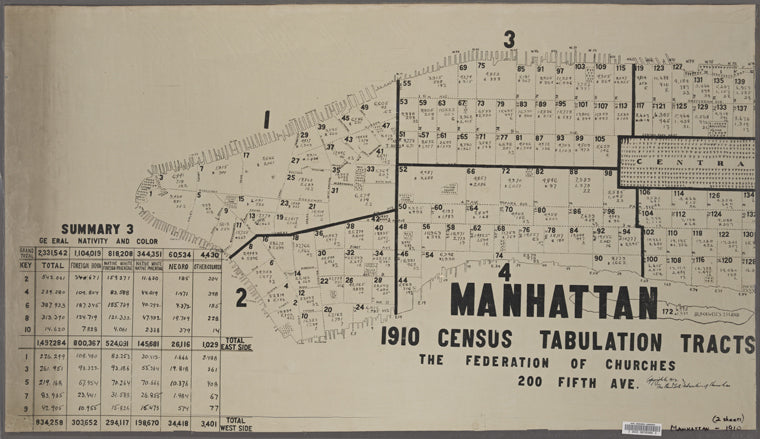Manhattan, 1910 census tabulation tracts