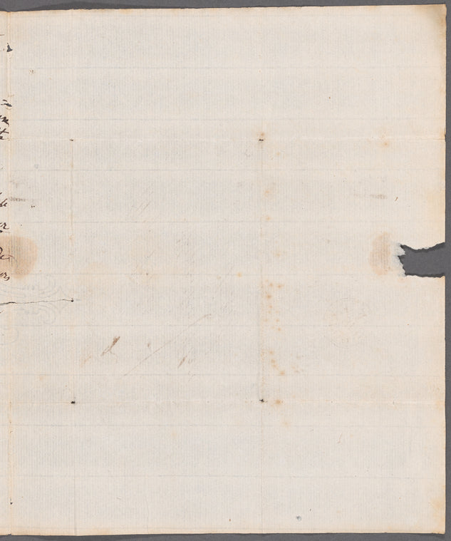 Charles Rivers to Miss Porter, autograph letter signed
