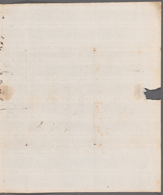 Charles Rivers to Miss Porter, autograph letter signed