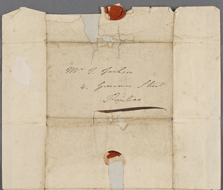 Autograph letter signed to John "Gentleman" Jackson, 27 March 1808