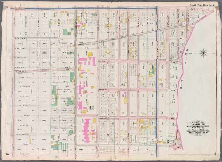 Bounded by Nostrand Avenue, Malbone Street, Canarsie Avenue, Sterling Street, Brooklyn Avenue, Lefferts Street, Kingston Avenue, East New York Avenue, East 45th Street and Church Avenue