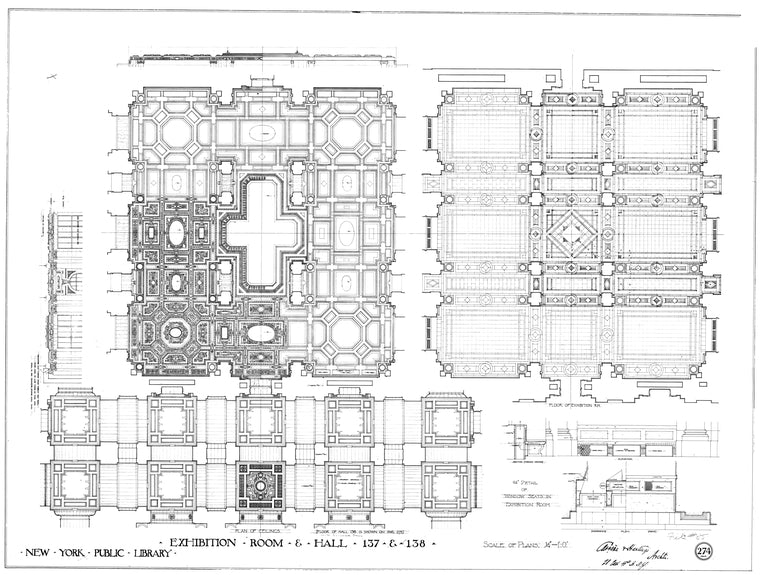 Exhibition room and hall, 137 and 138