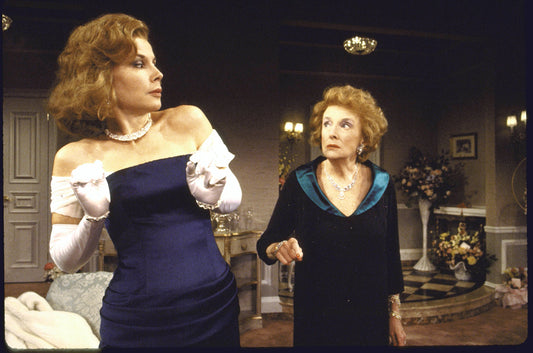 Actresses (L-R) Linda Carlson and Peggy Cass in a scene from the Roundabout Theater Co.'s production of the play "Light Up the Sky." (New York)