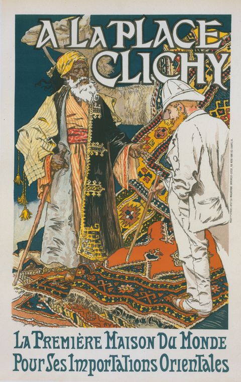 Affiche pour le magasin de Nouveautés 'A la place Clichy'.