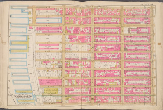 Map bounded by W. 36th St., 8th Ave., W. 25th St., Hudson River