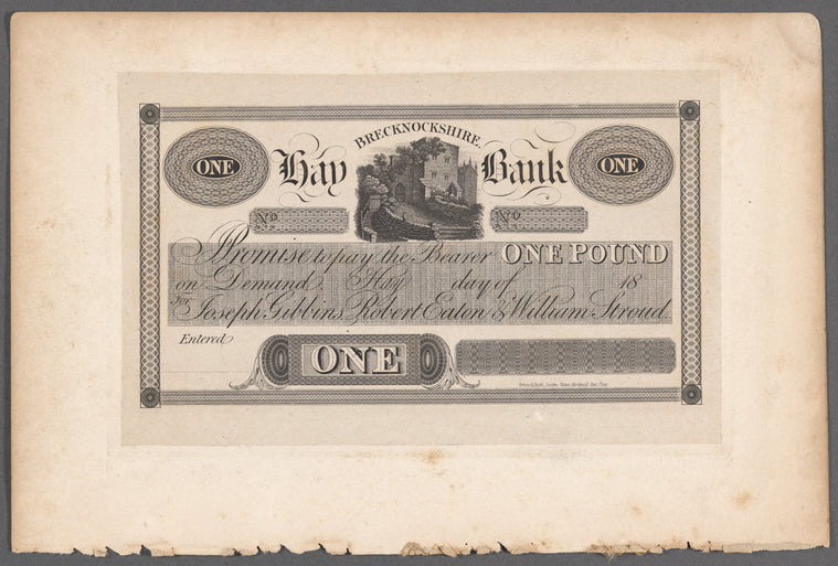 Hay Bank, Brecknockshire, one pound note