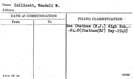 Collicott, Wendell W.