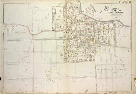Plate 17, Part of Ward 4 [Map bound by Amboy Road, Bishop Ave, Dale Ave, Dorothea PL, Grace RD, Richmond Road, Locust Ave, 5th St, New Dorp Ave, 10th St, South Side Boulevard, Tysens Lane]