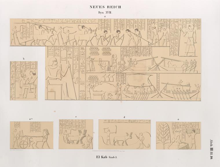Neues Reich. Dynastie XVII.  El  Kab [el-Kab], Grab 3.